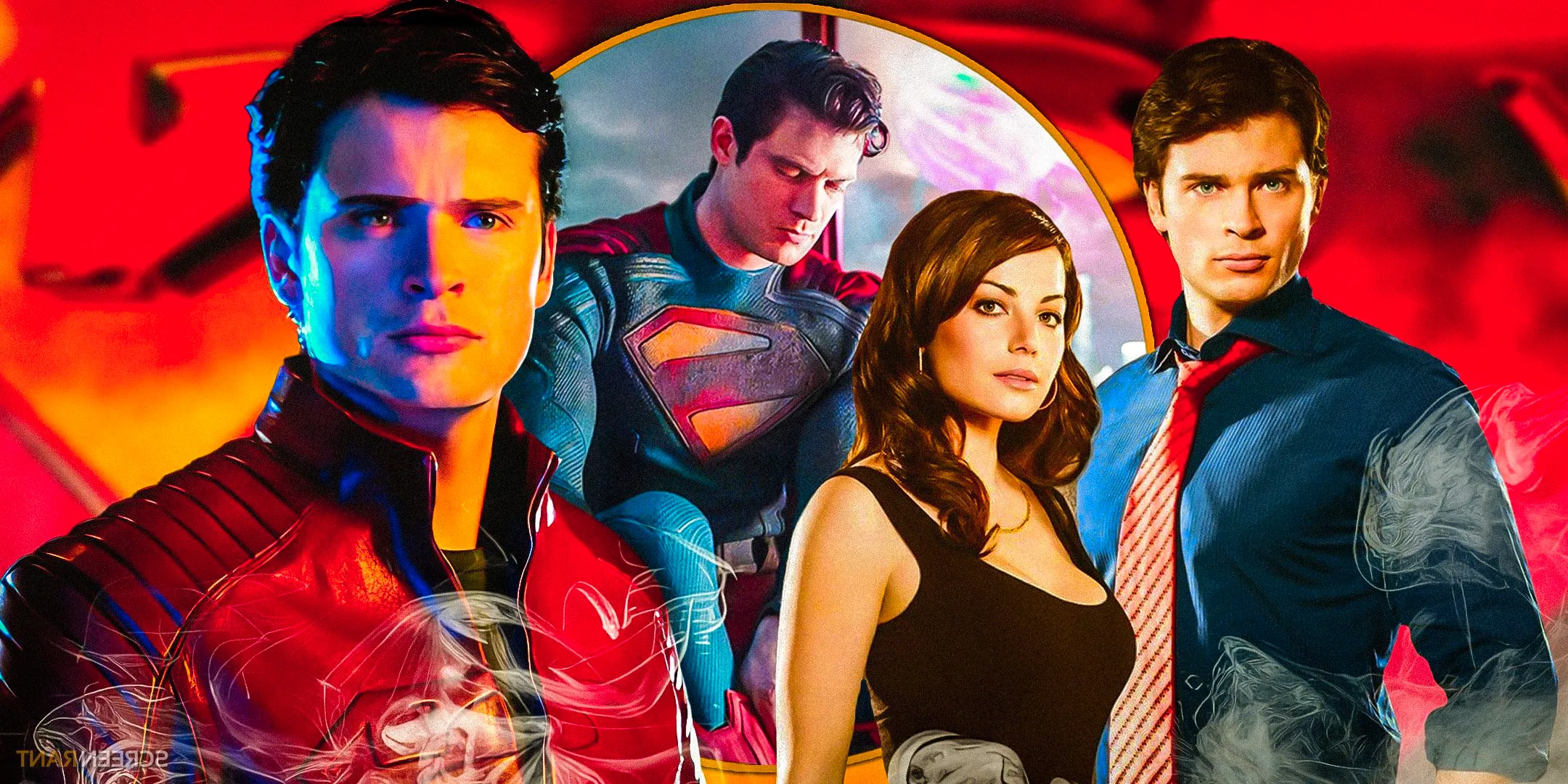 Tom-Welling and Erica Durance's Clark Kent and Lois Lane with David Corenswet's Superman Image