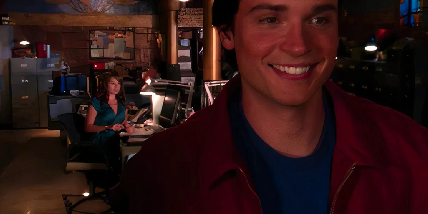 Tom Welling as Clark Kent Smiling in Smallville Odyssey Image