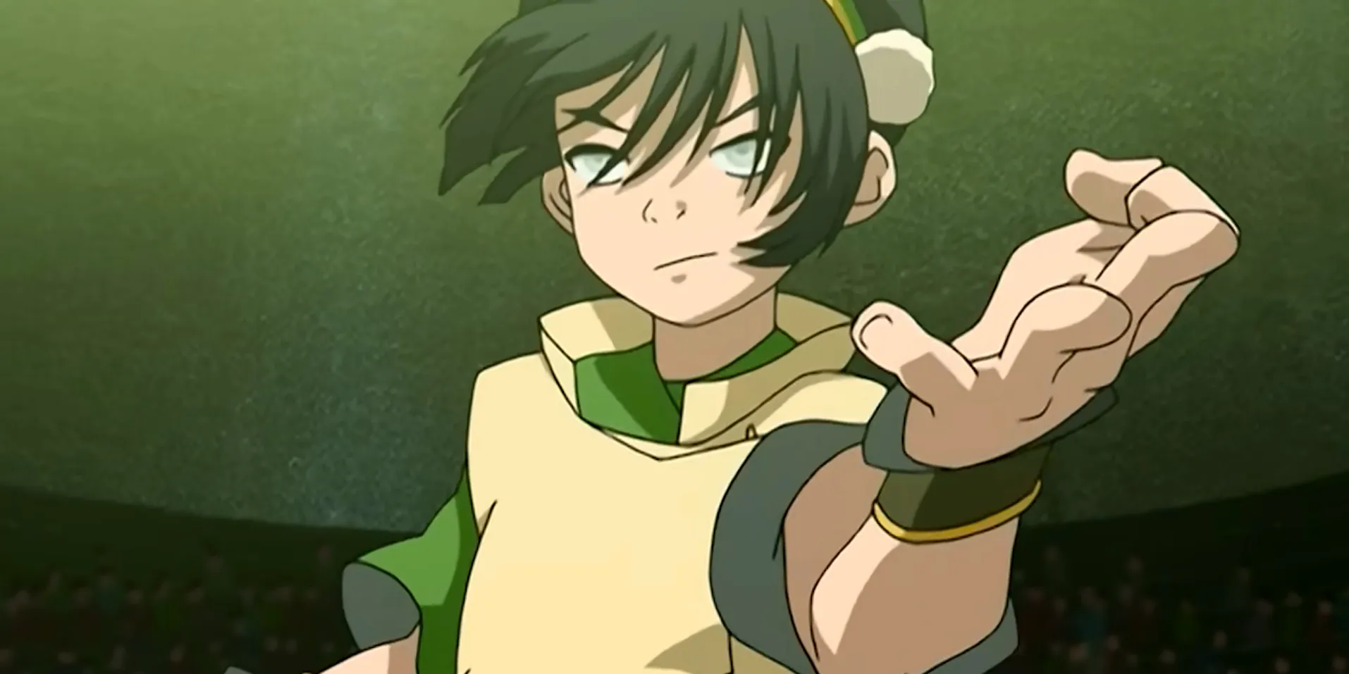 Toph executing an earthbending move in Avatar The Last Airbender Image