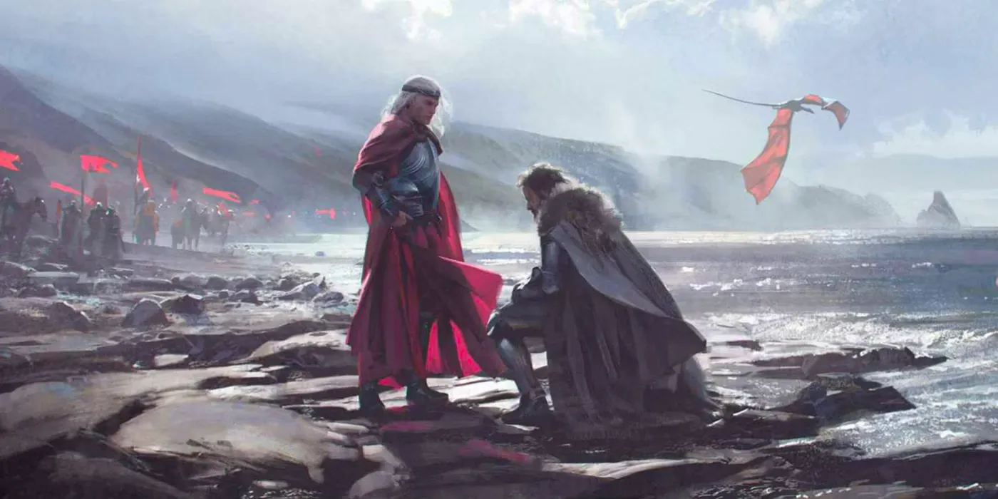 Torrhen Stark Bends The Knee Aegon Targaryen by Chase Stone Image