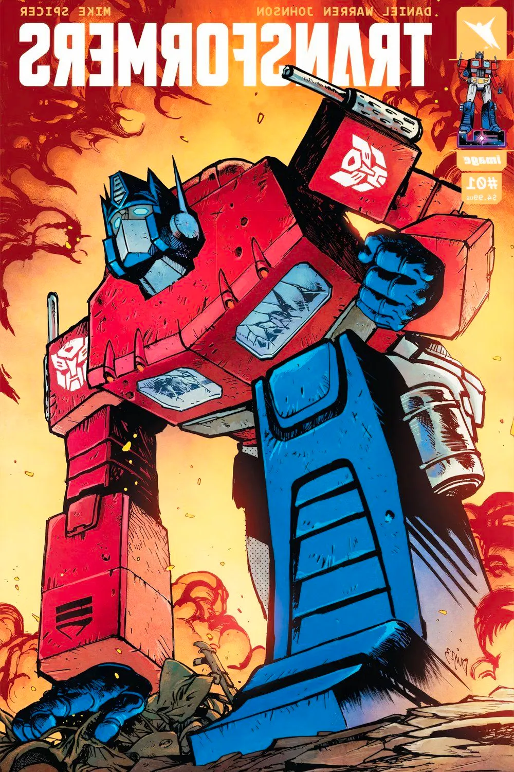 Transformers #1 Cover Art from Skybound Comics Image