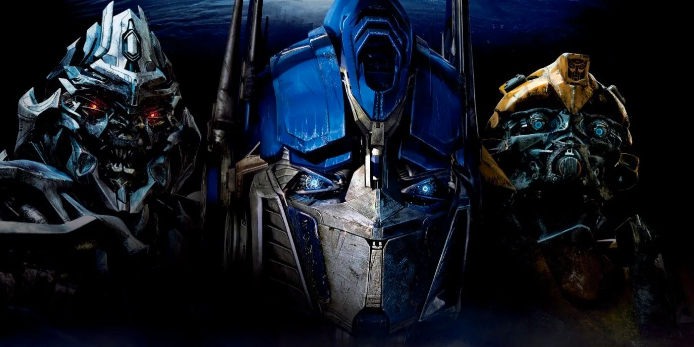 Transformers 2007 poster featuring Optimus Prime, Megatron, and Bumblebee Image