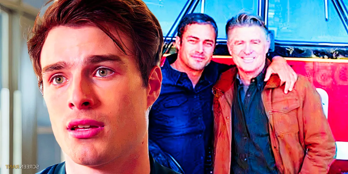 Treat Williams and Taylor Kinney as Benny and Kelly Severide and Jack Damon in Chicago Fire Image