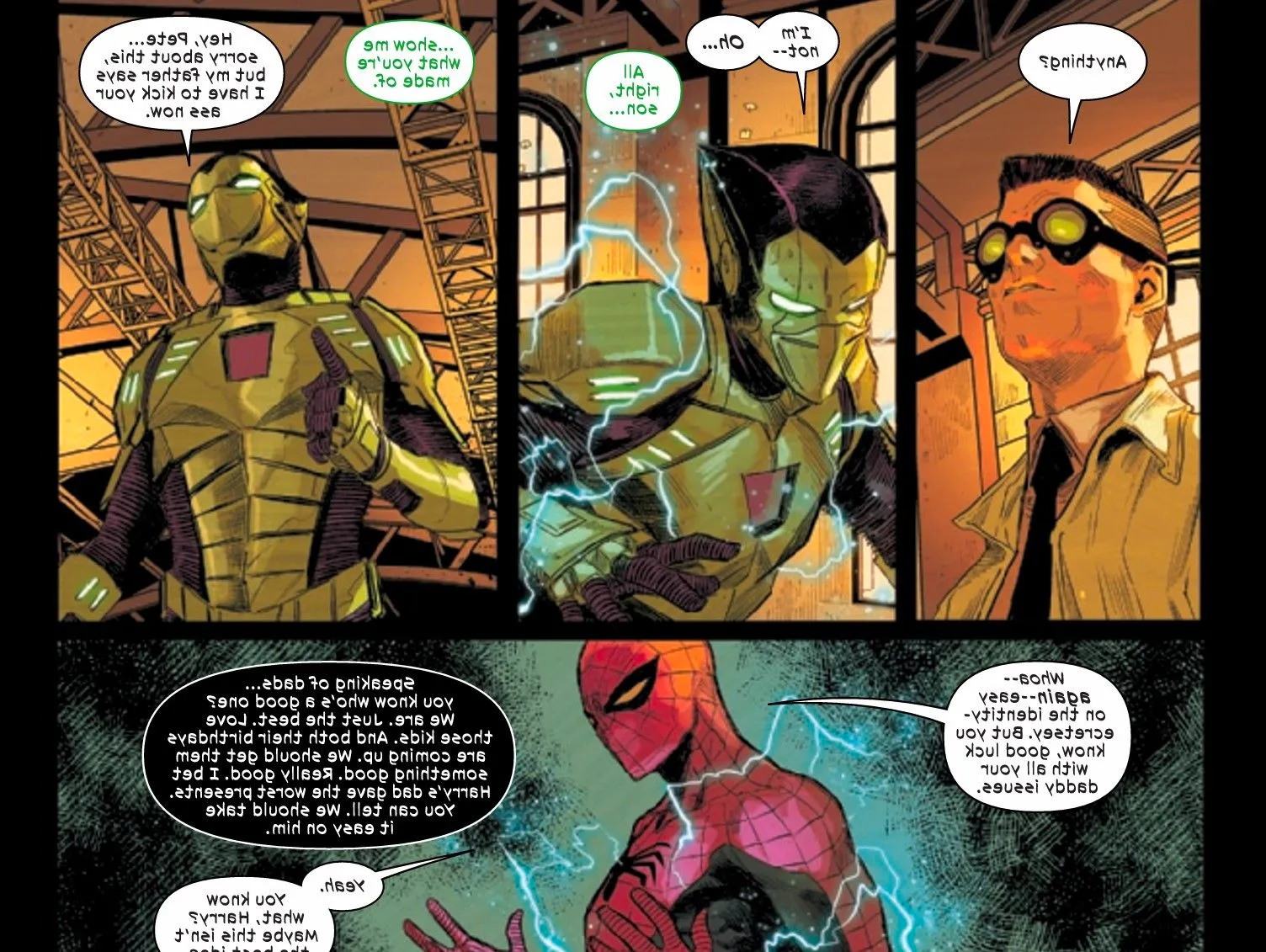 Ultimate Spider-Man and Green Goblin's AIs are activated in Ultimate Spider-Man #7 Image