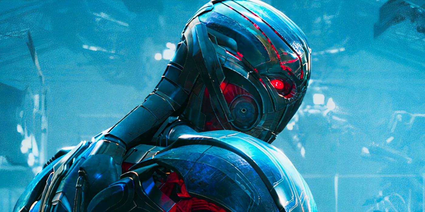 Ultron with red lights in Avengers Age of Ultron Image