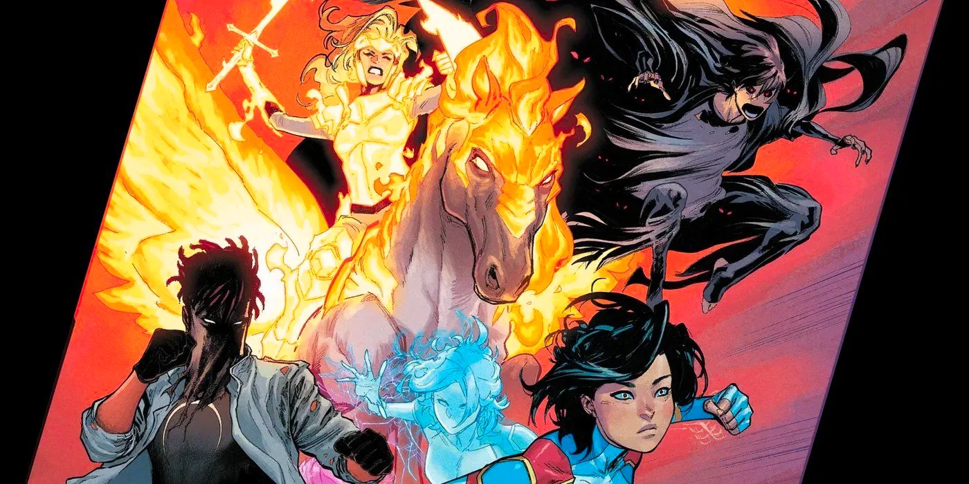 Uncanny X-Men, Marvel's newest mutant characters the Outliers leap into action. Image