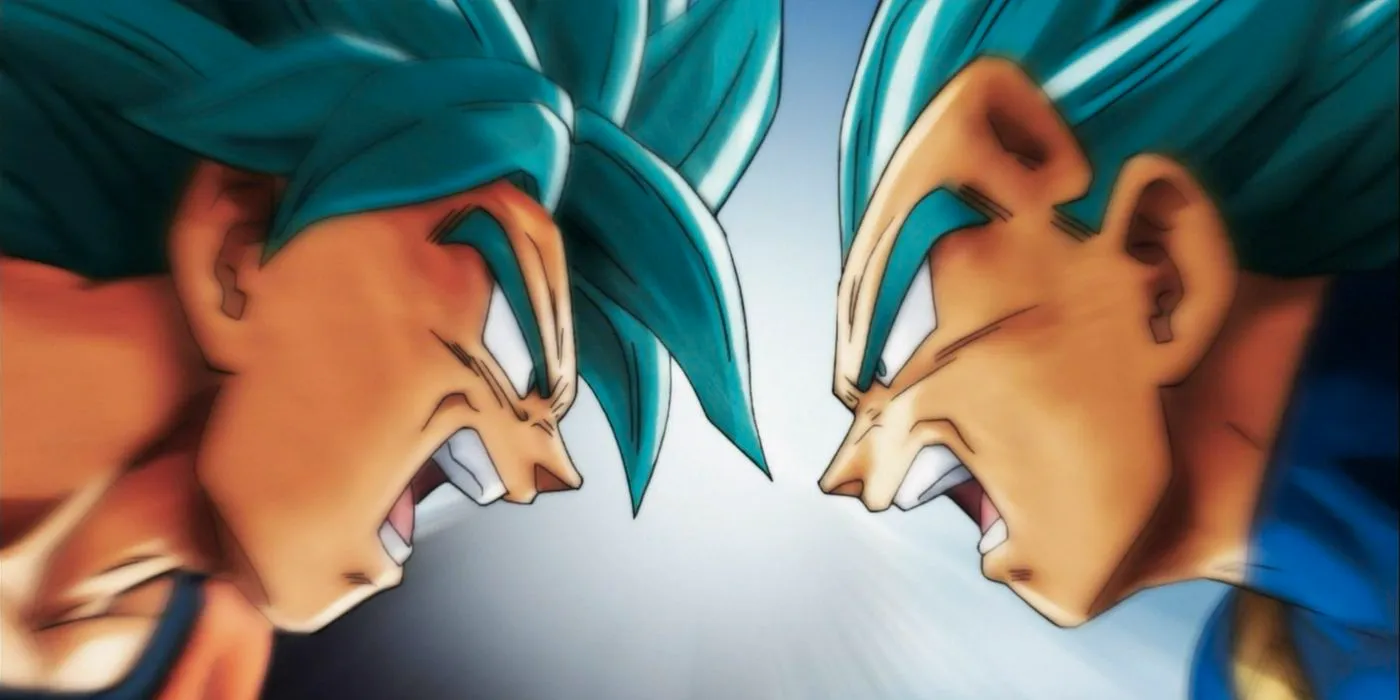 Vegeta and Goku go head-to-head in the final frames of Dragon Ball Super. Image