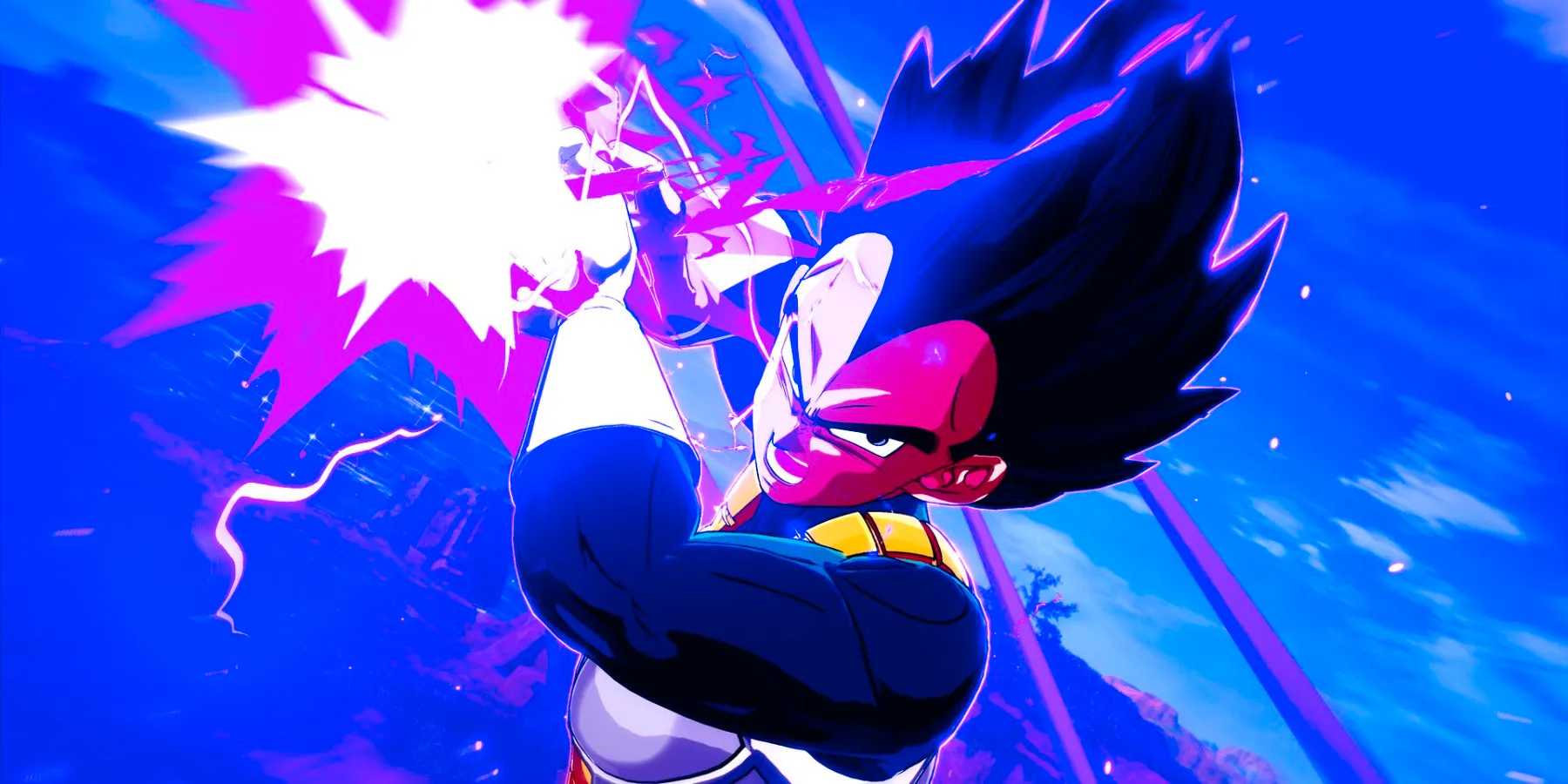 Vegeta charging an attack in Dragon Ball: Sparking! Zero. Image