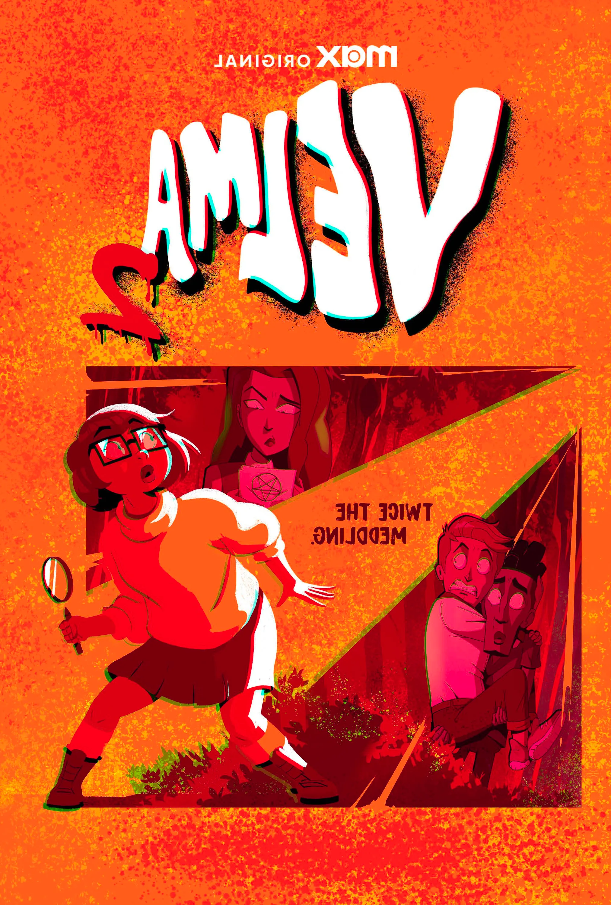 Velma Season 2 Poster Showing Velma Holding a Magnifying Glass Image