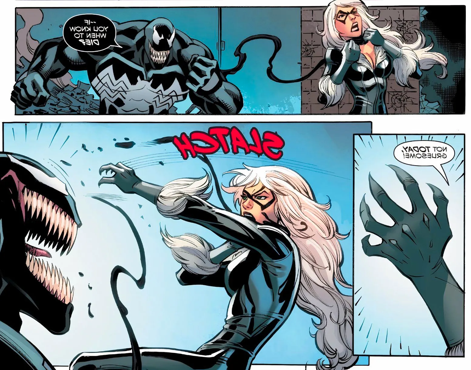 Venom Annual #1 (2018) Black Cat and Venom Image