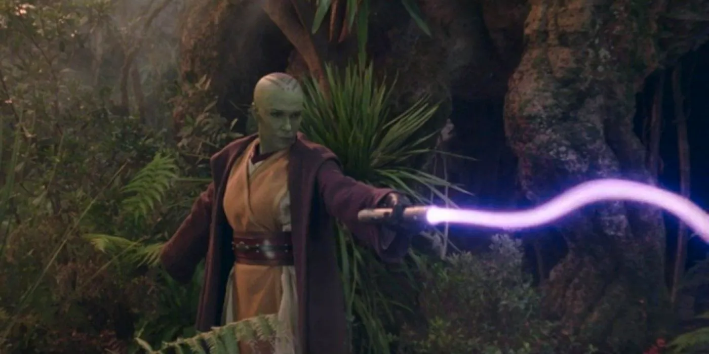 Vernesta Rwoh wields her lightsaber lightwhip in The Acolyte-1 Image