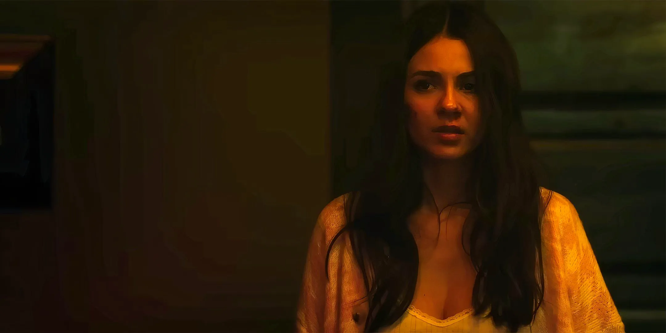 Victoria Justice as Grace looking worried about something in Depravity Image