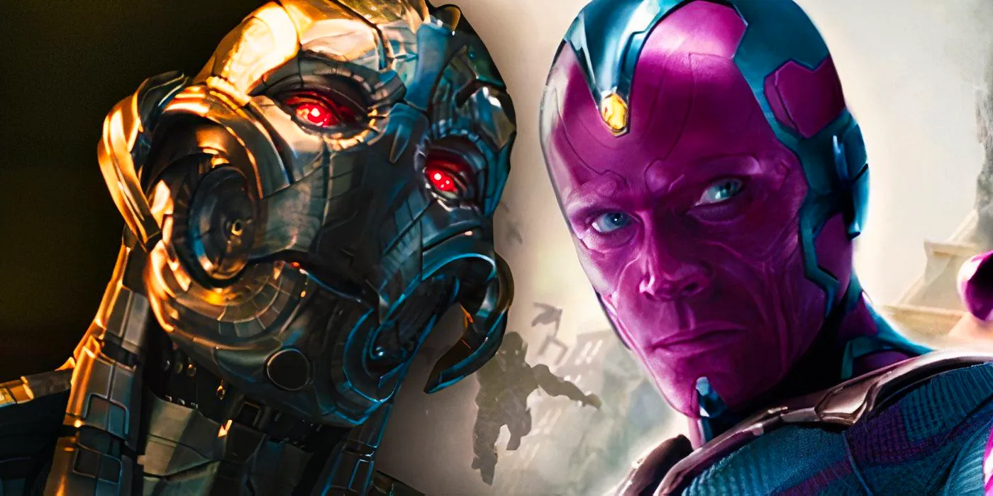 Vision and Ultron in the MCU's Avengers Age of Ultron Image