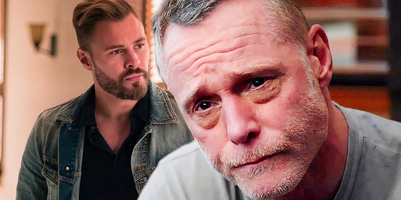 Voight looking tired next to Adam Ruzek looking serious in Chicago PD Image