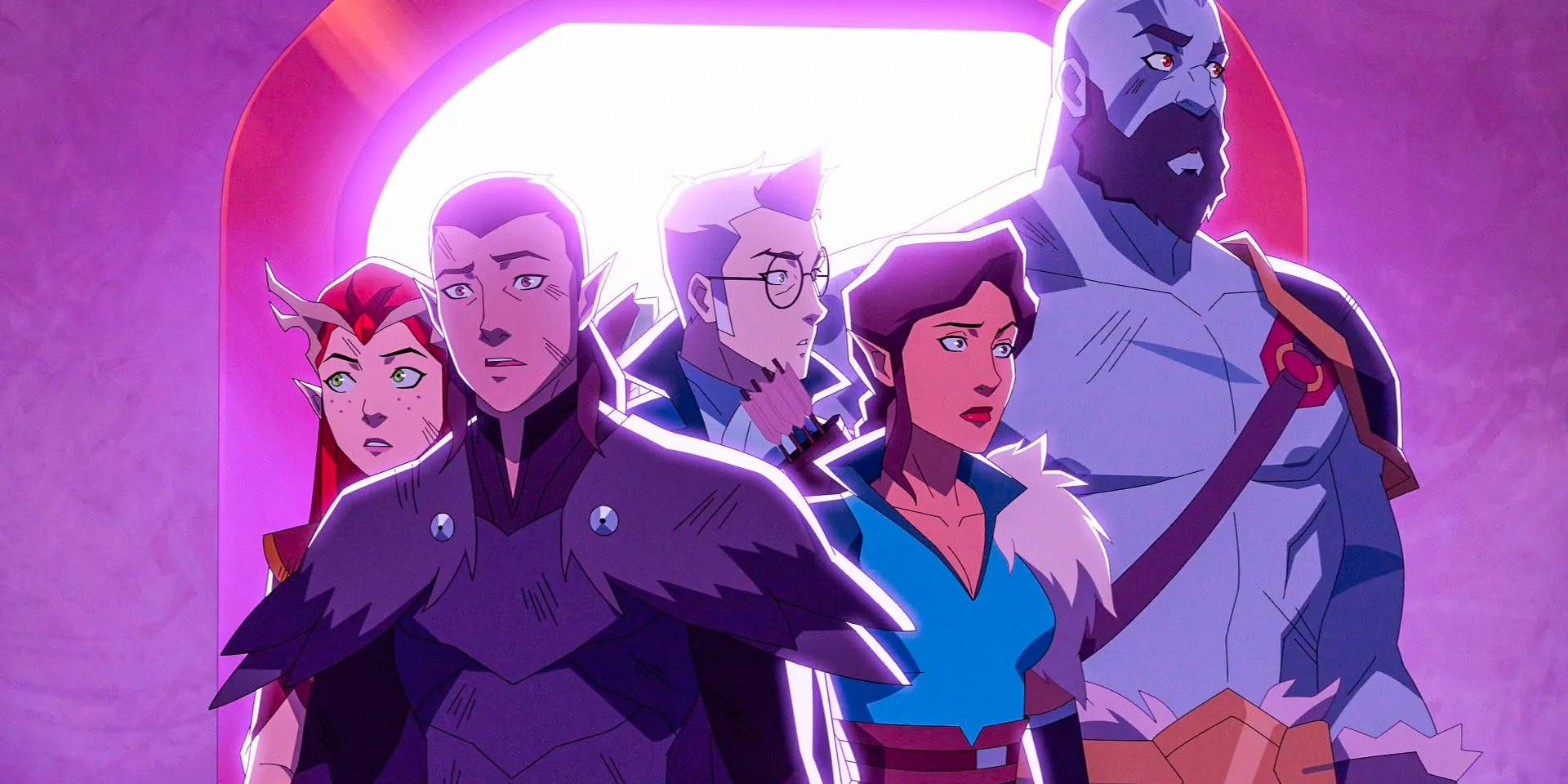 Vox Machina arriving at Scanlan's palace in The Legend of Vox Machina - Season 3 Episode 6 Image