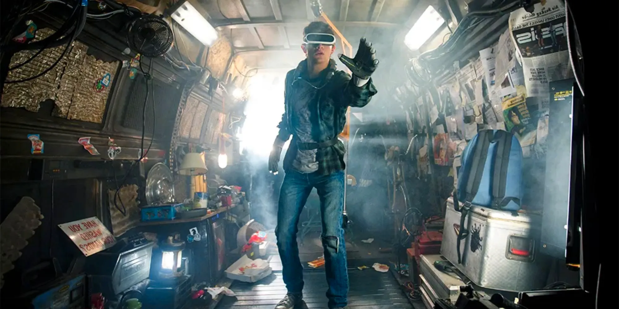 Wade in using his OASIS headset in Ready Player One Image