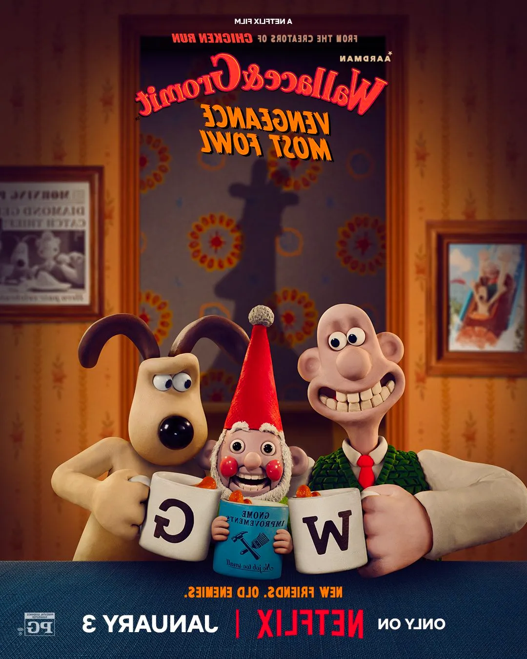 Wallace and Gromit Vengeance Most Fowl Netflix Poster Image