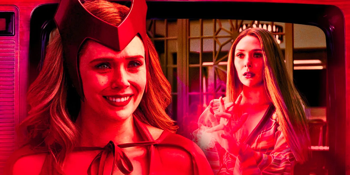 Wanda Maximoff in the 1970s and at Halloween in WandaVision Image