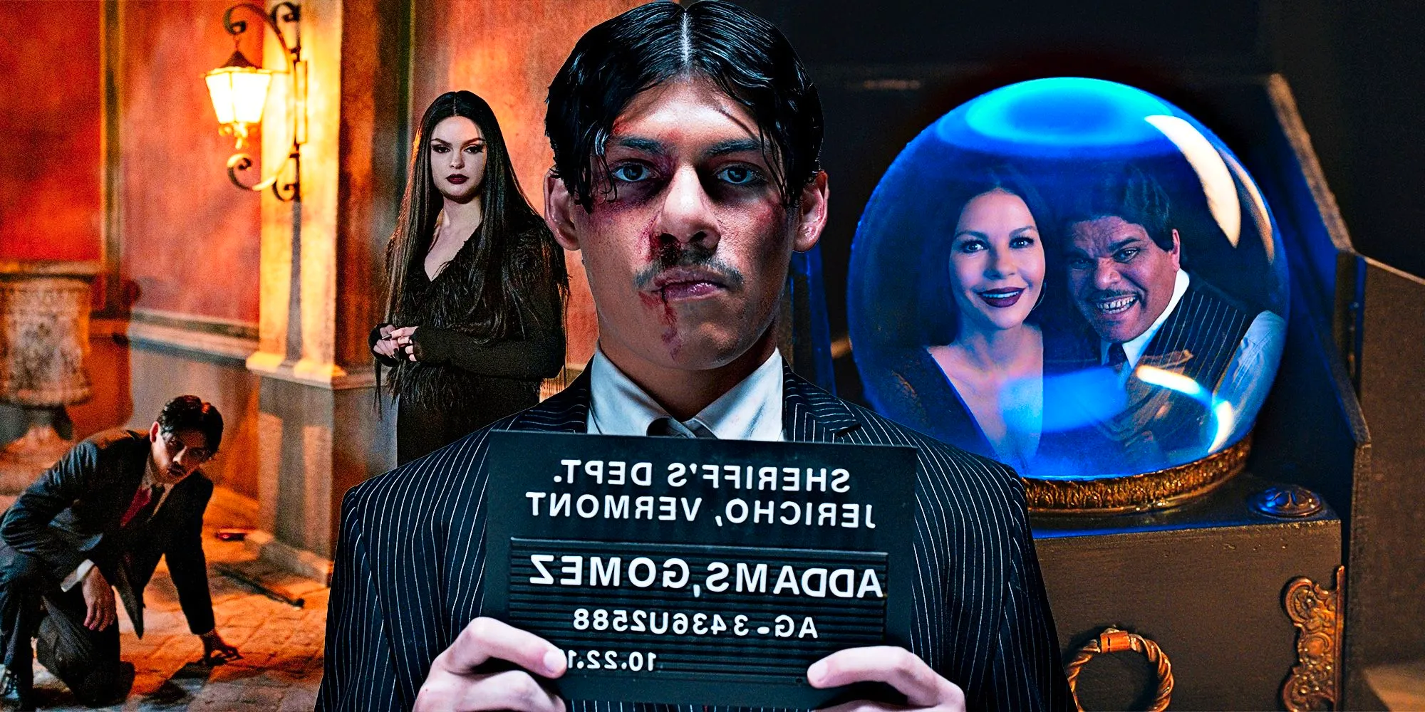 Wednesday Season 1 Young Gomez And Morticia Addams Image