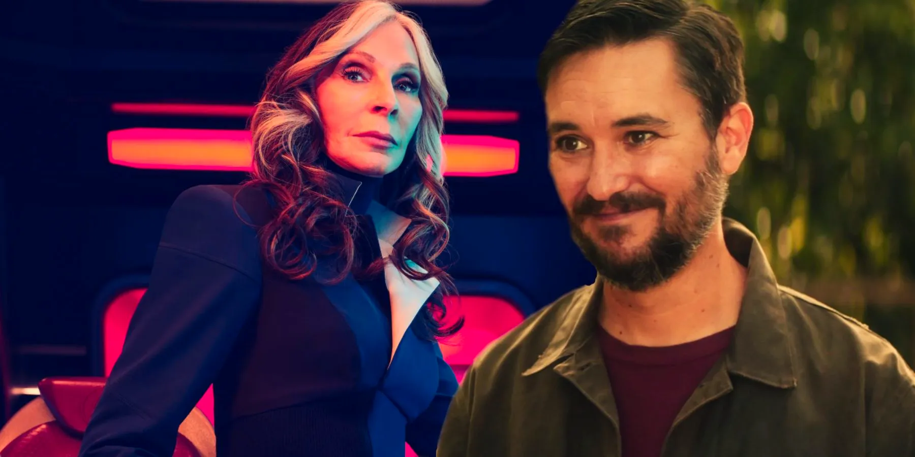 Wil Wheaton as Wesley Crusher in Picard season 2 and Gates McFadden as Beverly Crusher in Picard season 3 Image