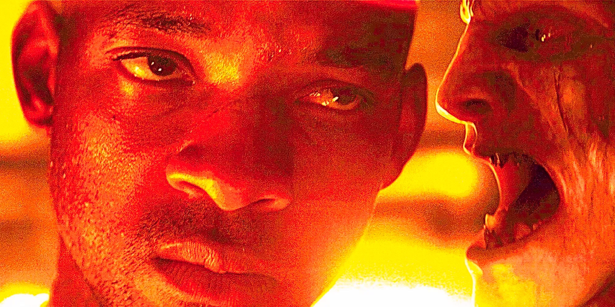 Will Smith as Robert Neville in I Am Legend with a Darkseeker near him Image