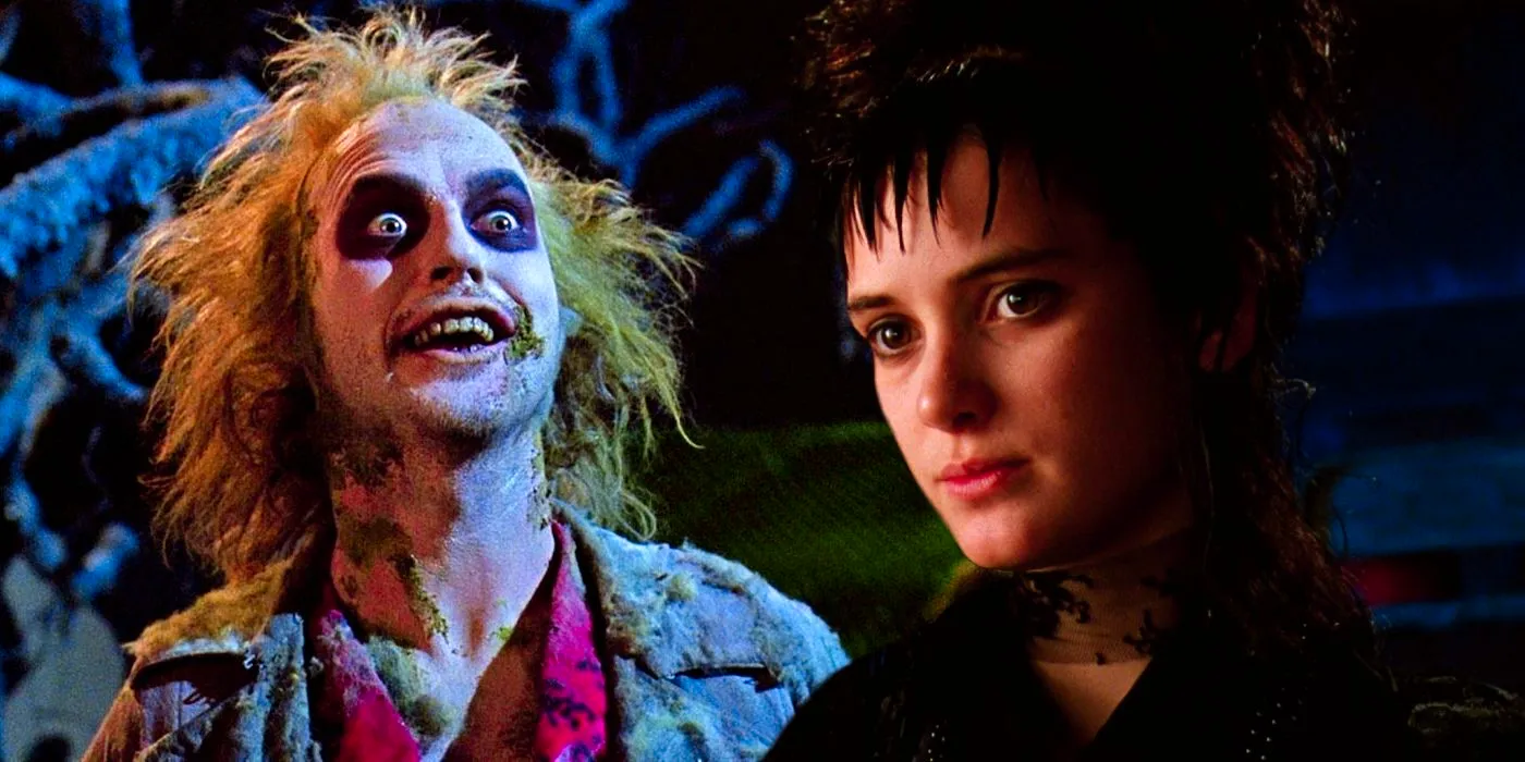 Winona Ryder as Lydia Deetz and Michael Keaton as Betelgeuse in Beetlejuice Image