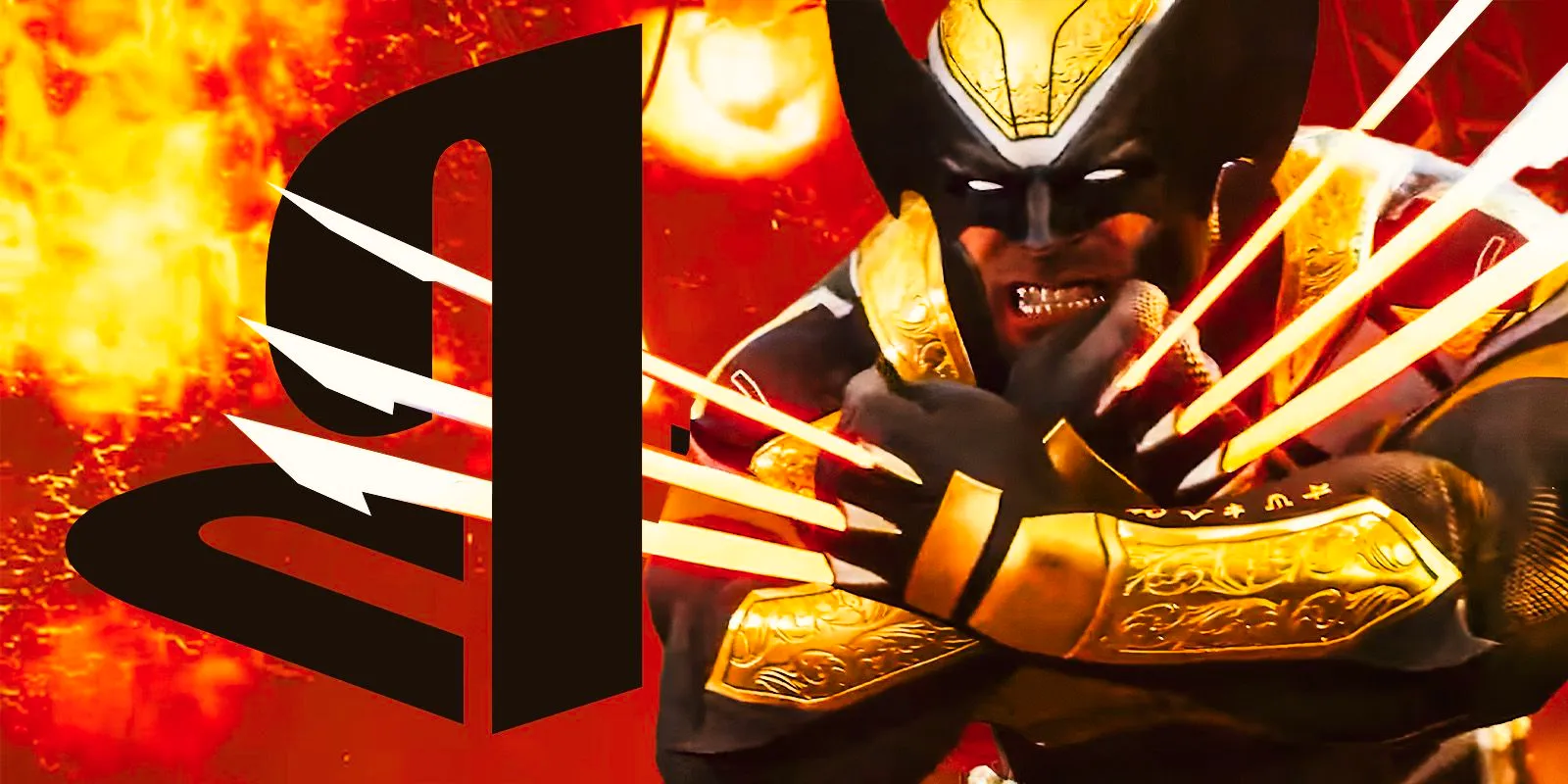 Wolverine and a PlayStation logo Image