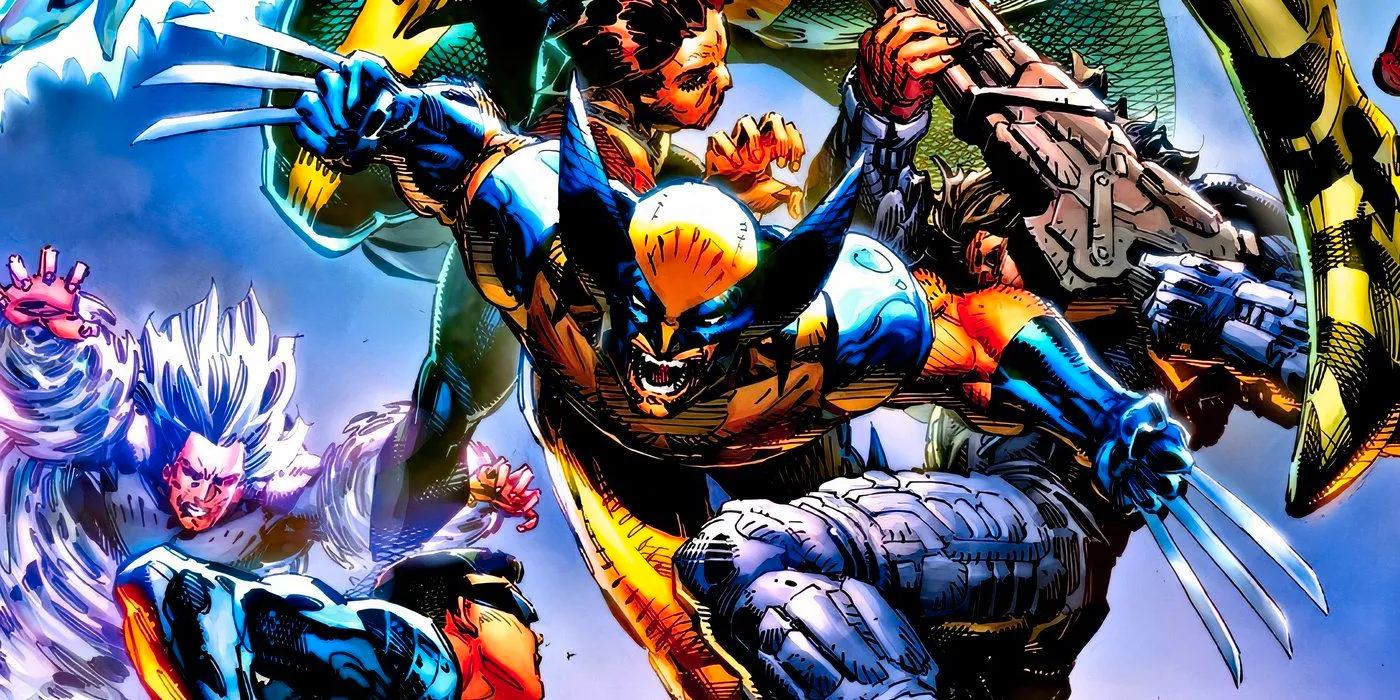 Wolverine fighting the Marauders by himself. Image