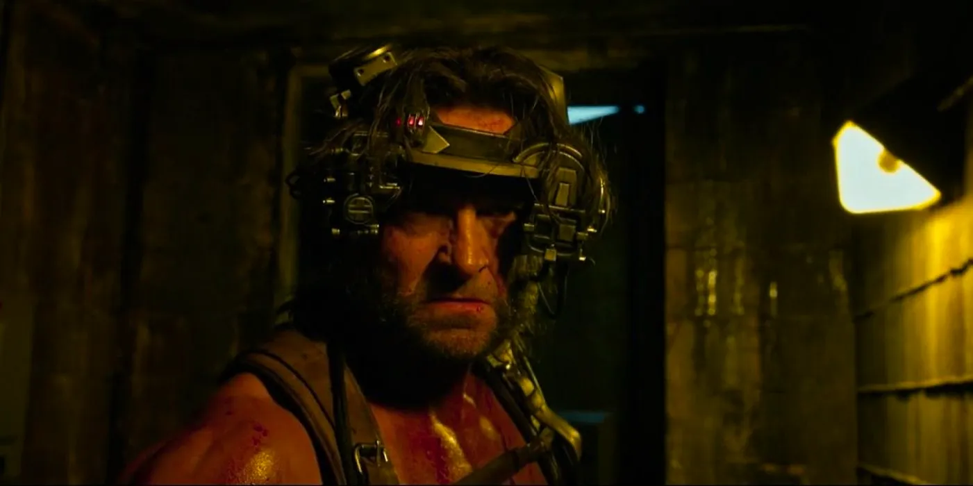 Wolverine in headgear in X-Men: Apocalypse Image