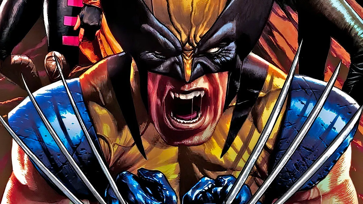 Wolverine screaming while brandishing his claws. Image