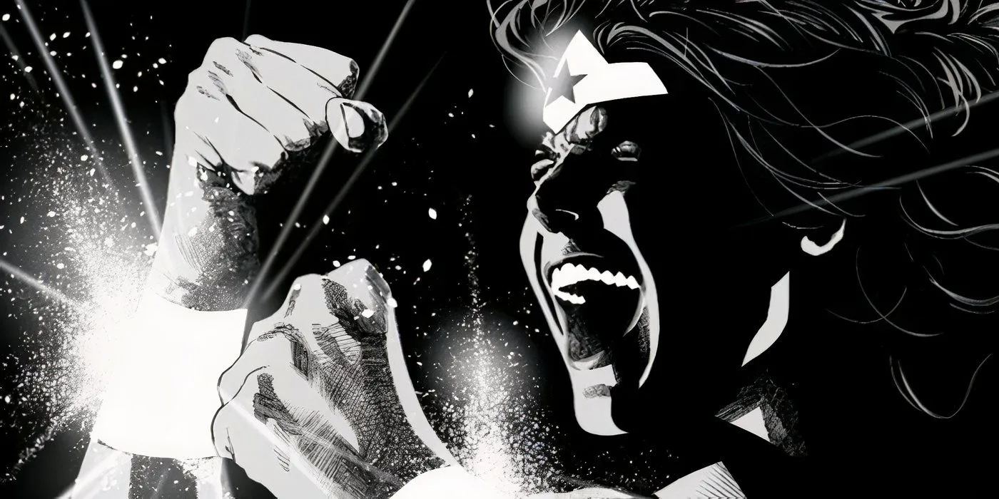 Wonder Woman #6 variant cover black and white power yell scream Image