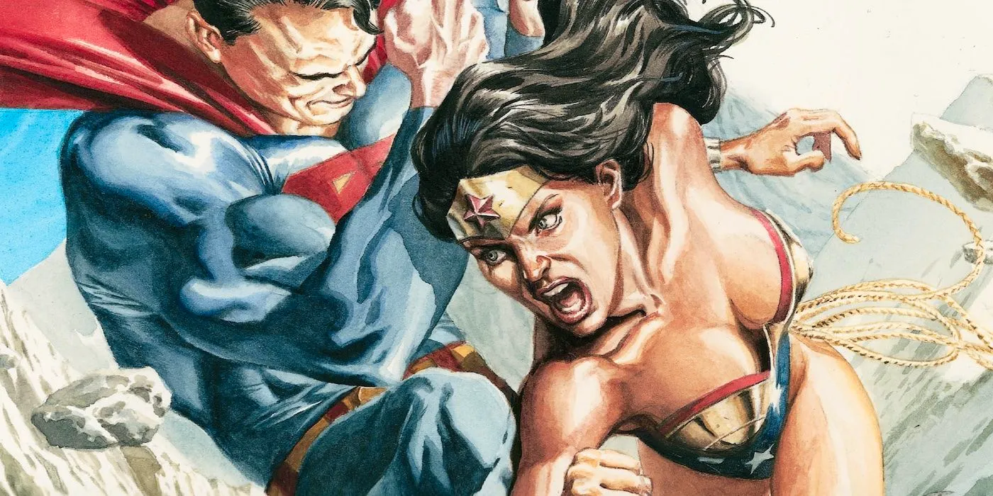 Wonder Woman battling Superman on Wonder Woman 219 cover Image