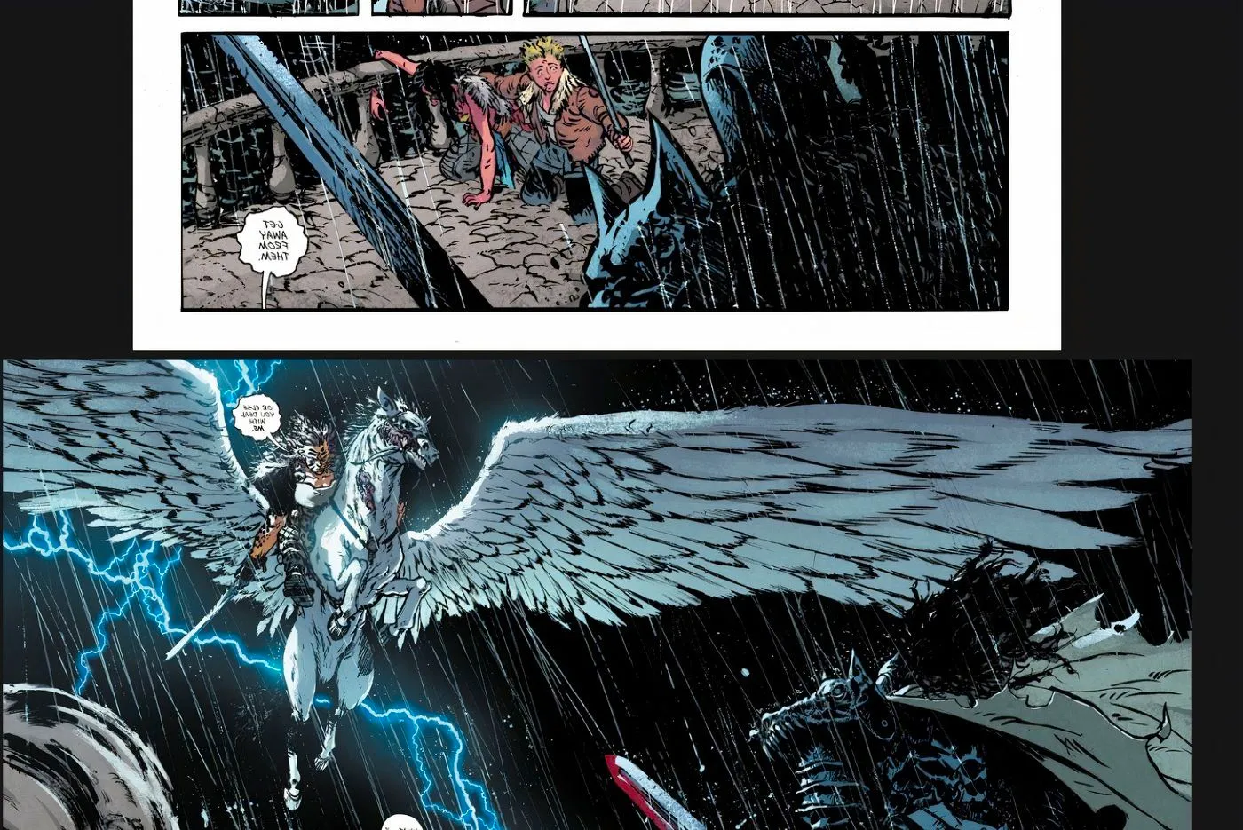 Wonder Woman Dead Earth #2 Cheetah saving Diana Image