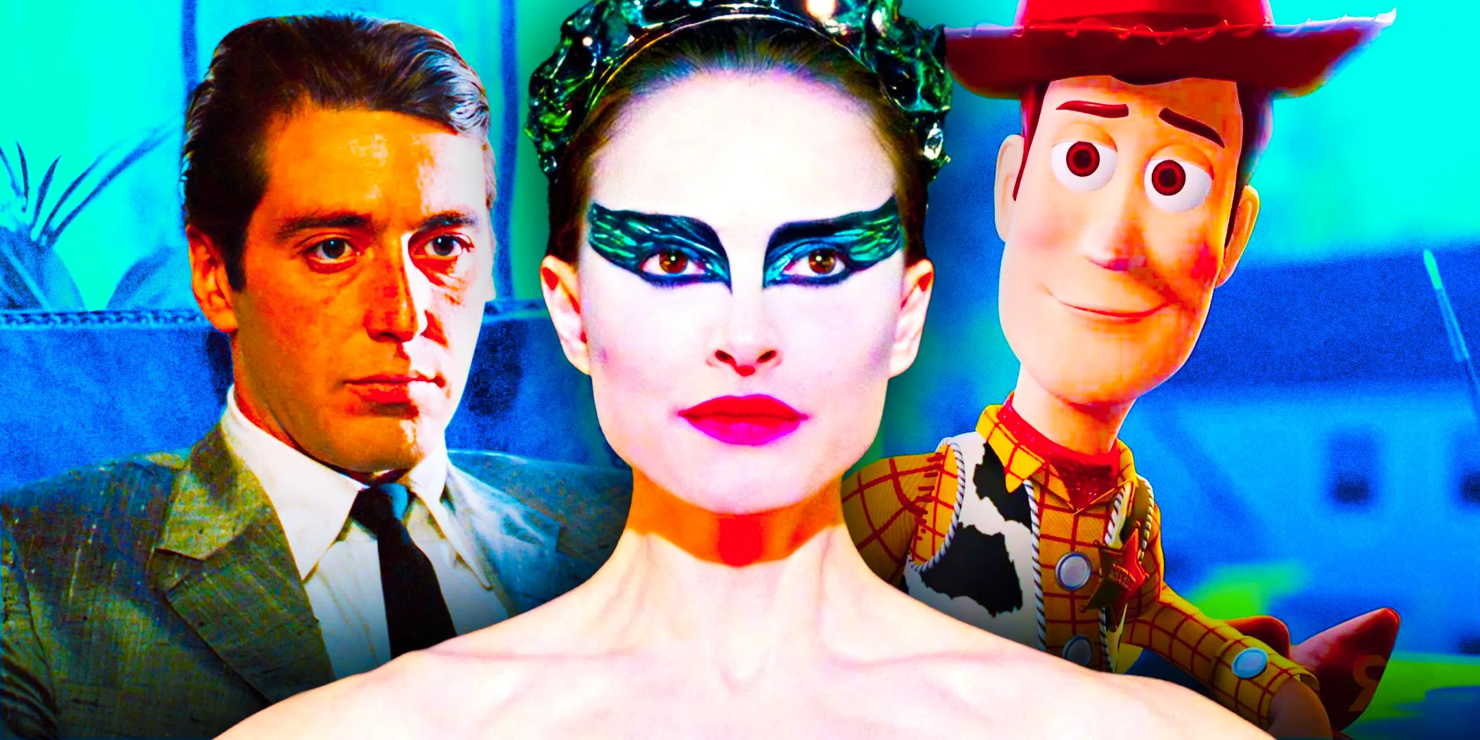 Woody from Toy Story, Nina from Black Swan and Michael Corleone from The Godfather Image