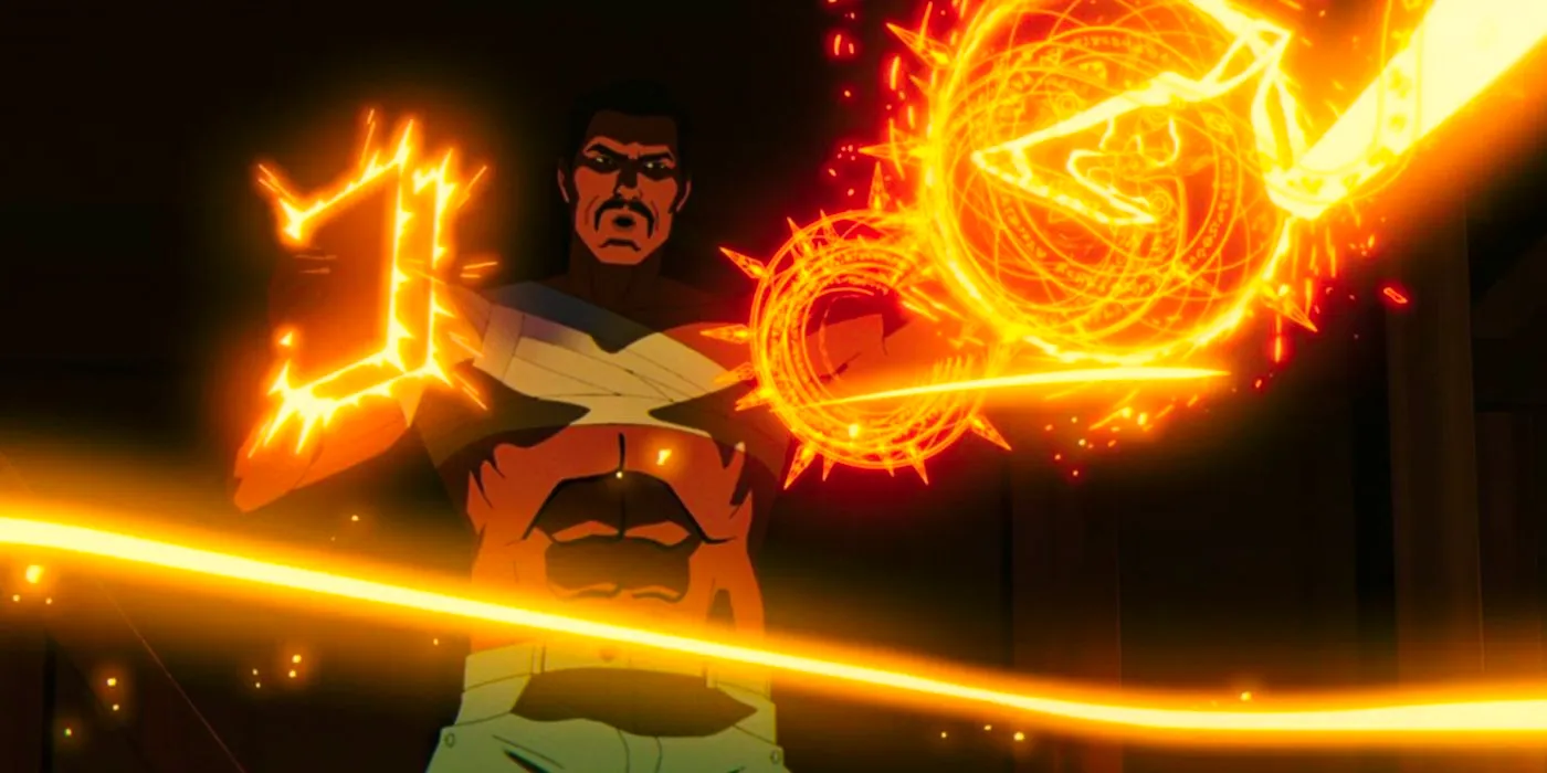 X-Men '97, Forge using his shaman training to conjure mystical energy. Image