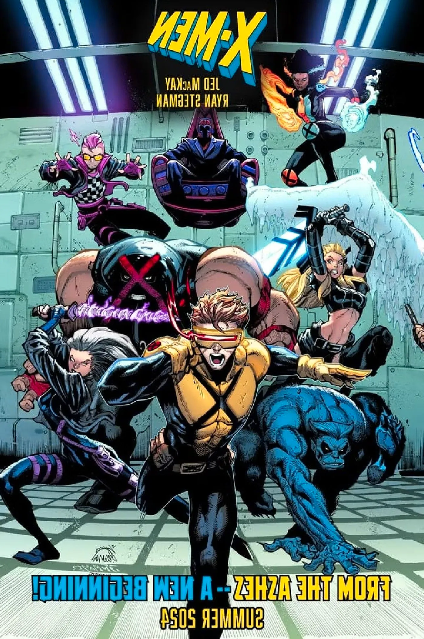 x-men from the ashes promo art with cyclops' new team Image