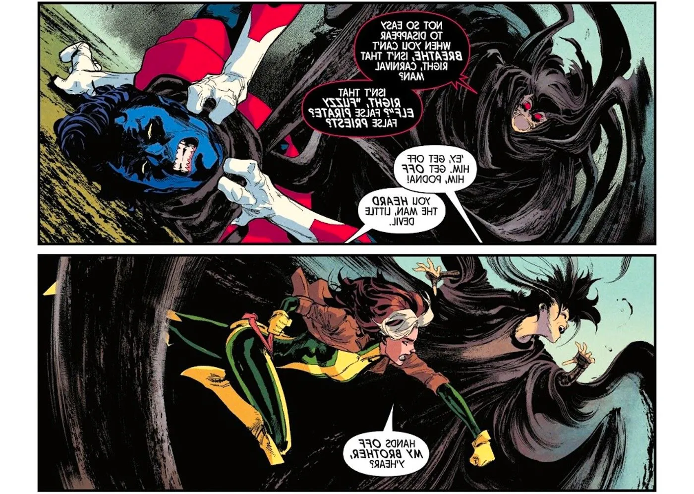 x-men's nightcrawler and rogue unite Image