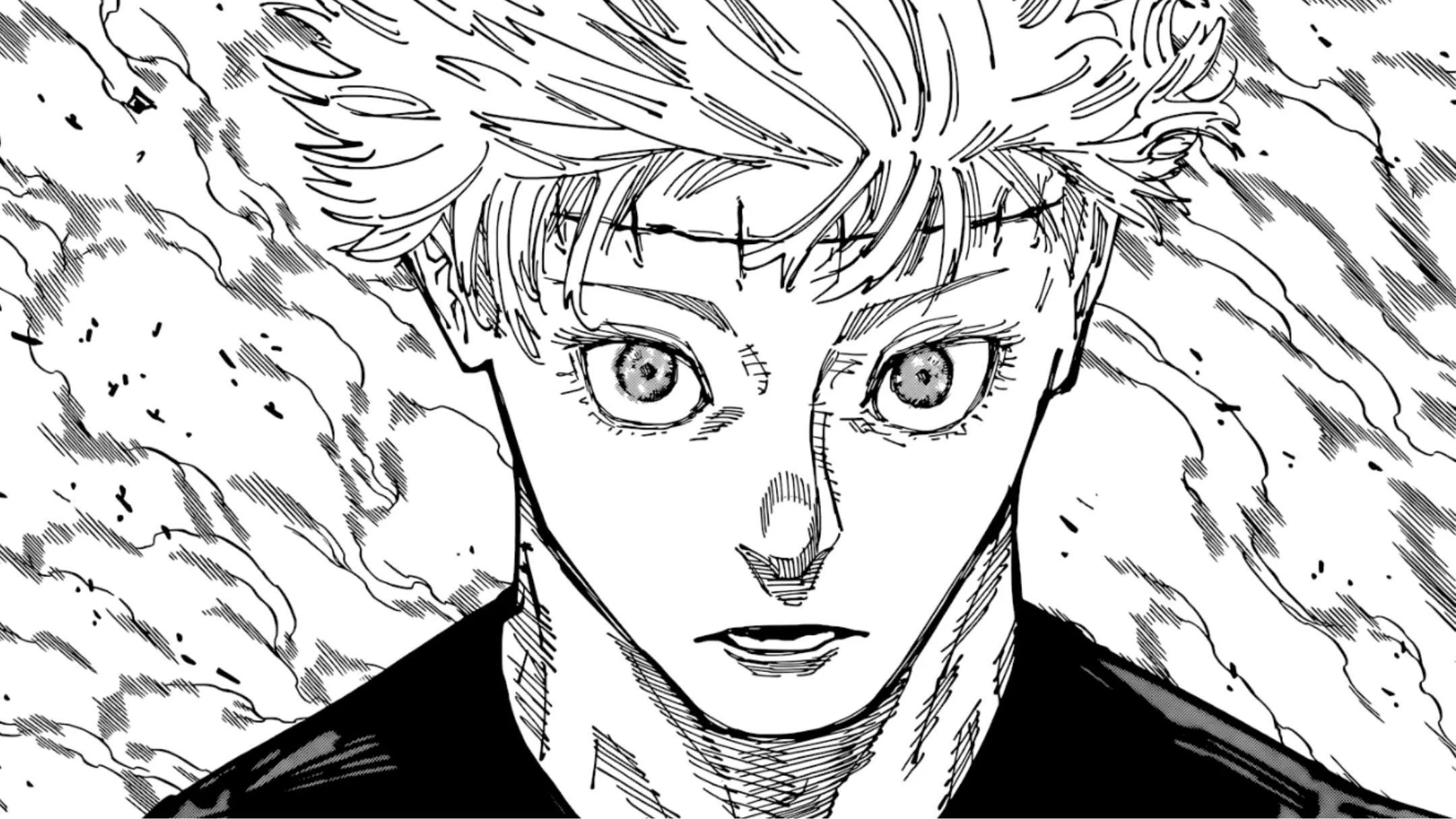 Yuta in Gojo's body as seen in chapter #261 of Jujutsu Kaisen Image