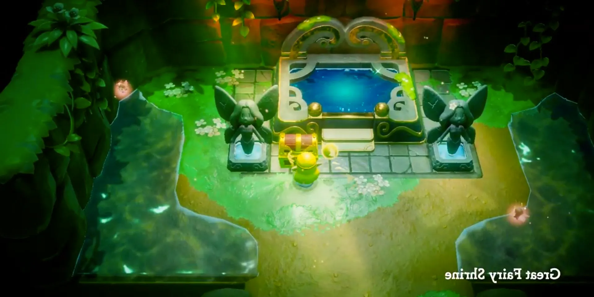 Zelda finds fairies inside the Great Fairy Shrine in The Legend of Zelda: Echoes of Wisdom Image