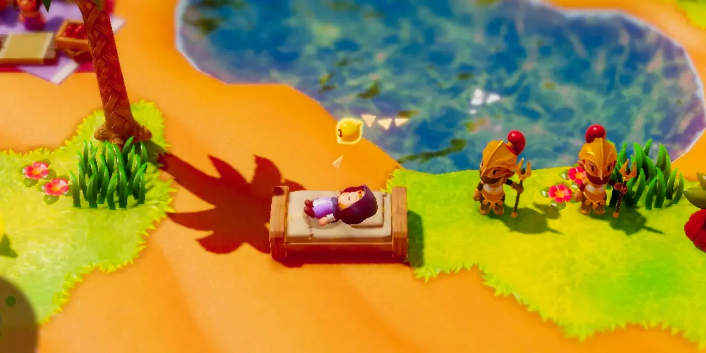 Zelda sleeping on the Old Bed from Echoes of Wisdom Image