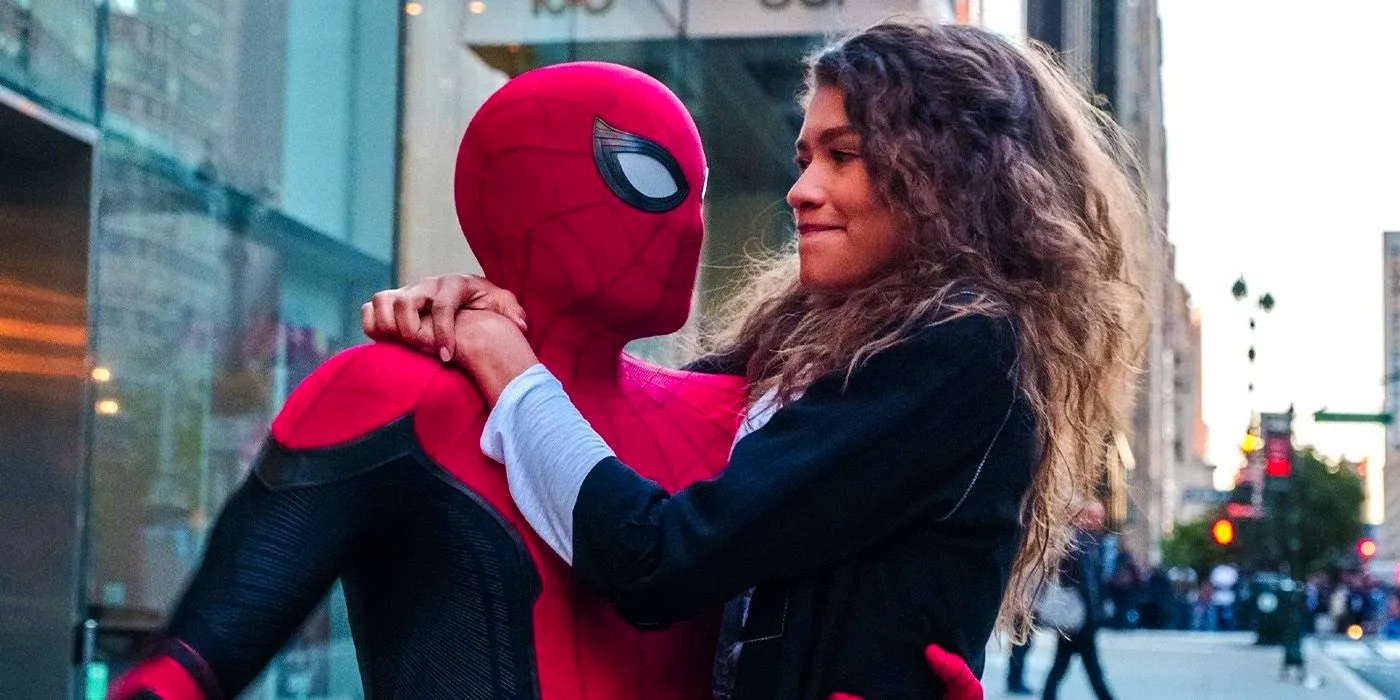 Zendaya's MJ and Tom Holland's Spider-Man on a date in Spider-Man Far From Home Image