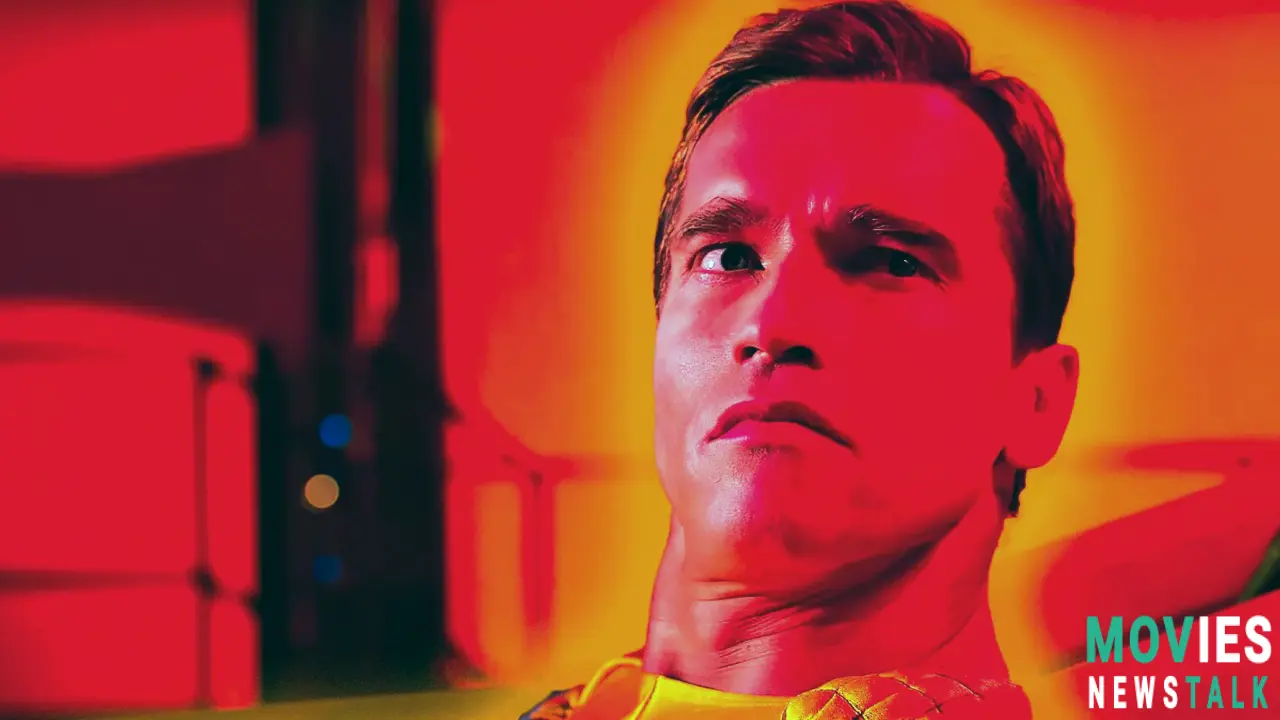 Glen Powell teases Edgar Wright's " Running Man" remake, "Very Much Not the Original Schwarzenegger Flick." Main Image