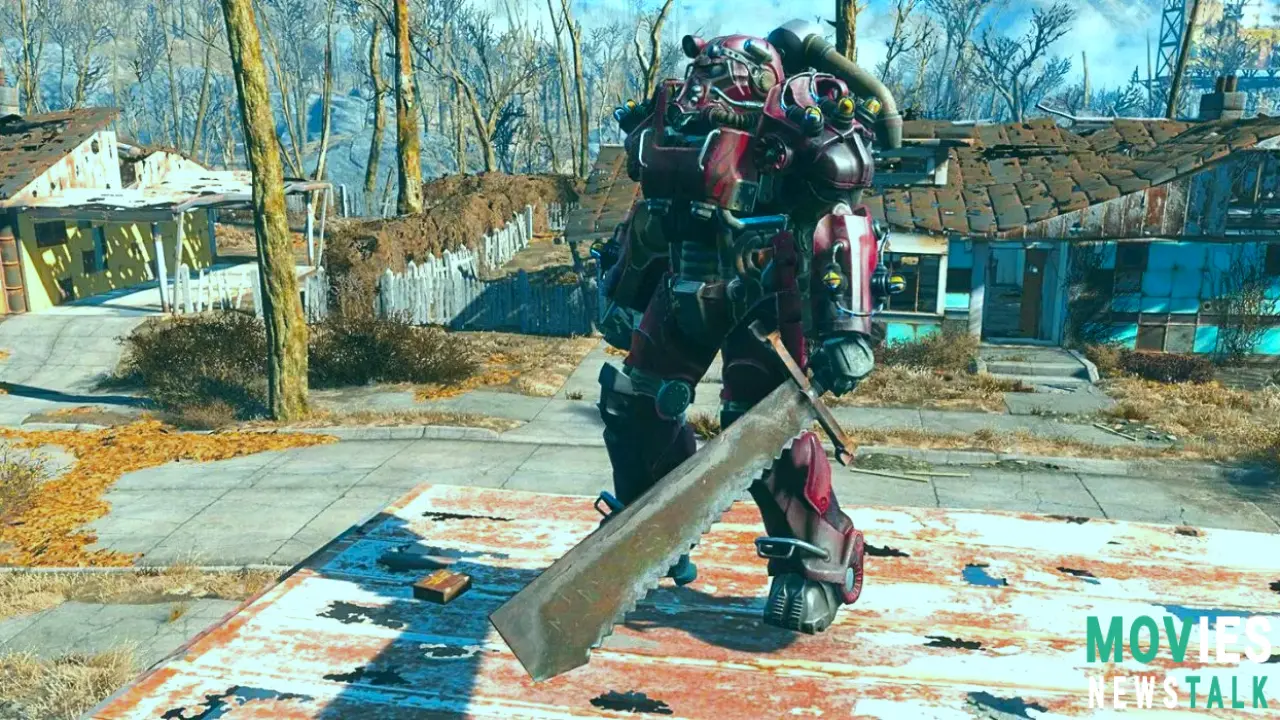 The player of Fallout 4 finds an absurd melee weapon with the "Never Ending" perk. Main Image