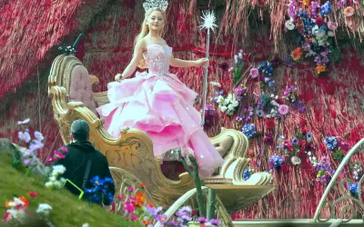 Ariana Grande's GLINDA REVEALED! First Photos From Wicked Movie Set!  Must-See Images!